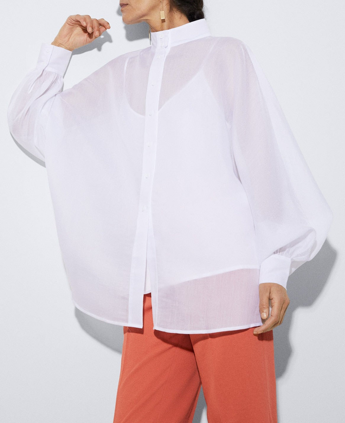 White Oversize Lyocell Shirt
