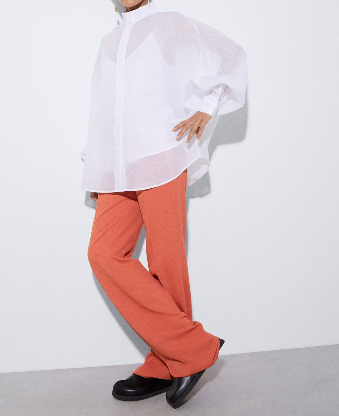 White Oversize Lyocell Shirt