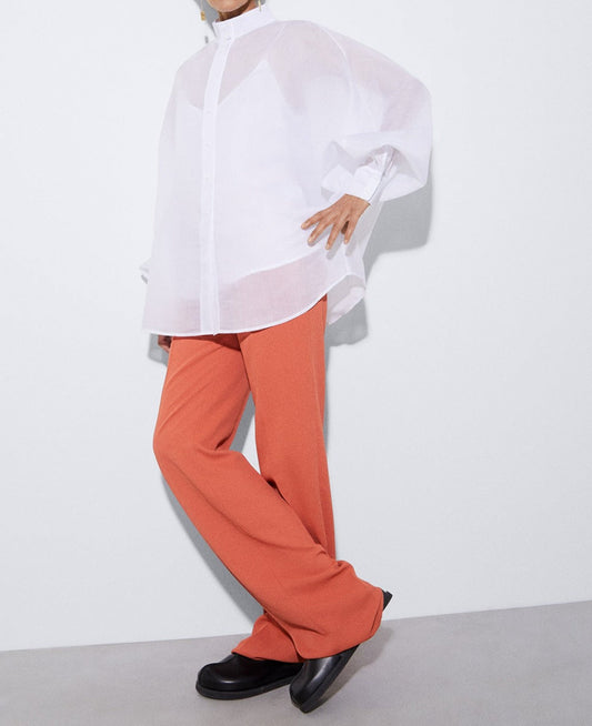 White Oversize Lyocell Shirt