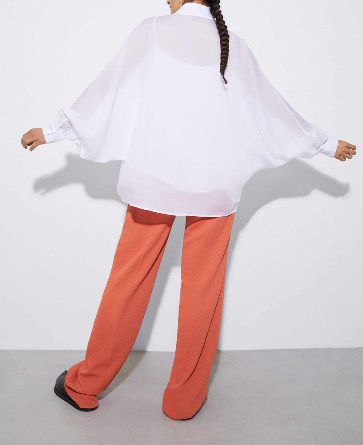 White Oversize Lyocell Shirt