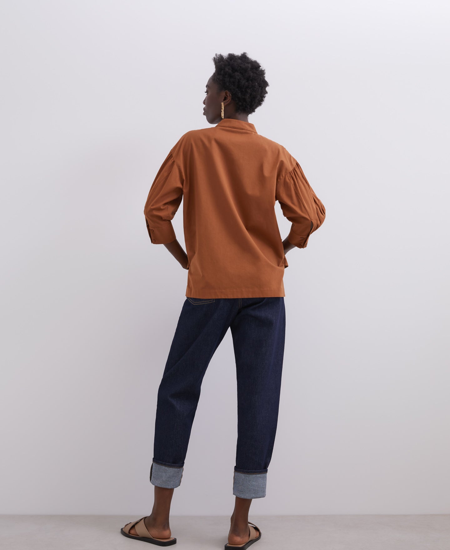 Toffe Mandarin Collar Cotton Shirt