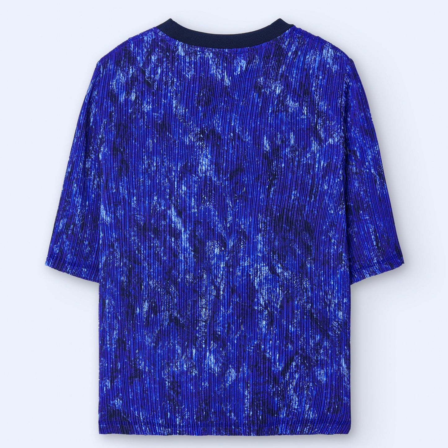 Crinkle Print Blue T-shirt