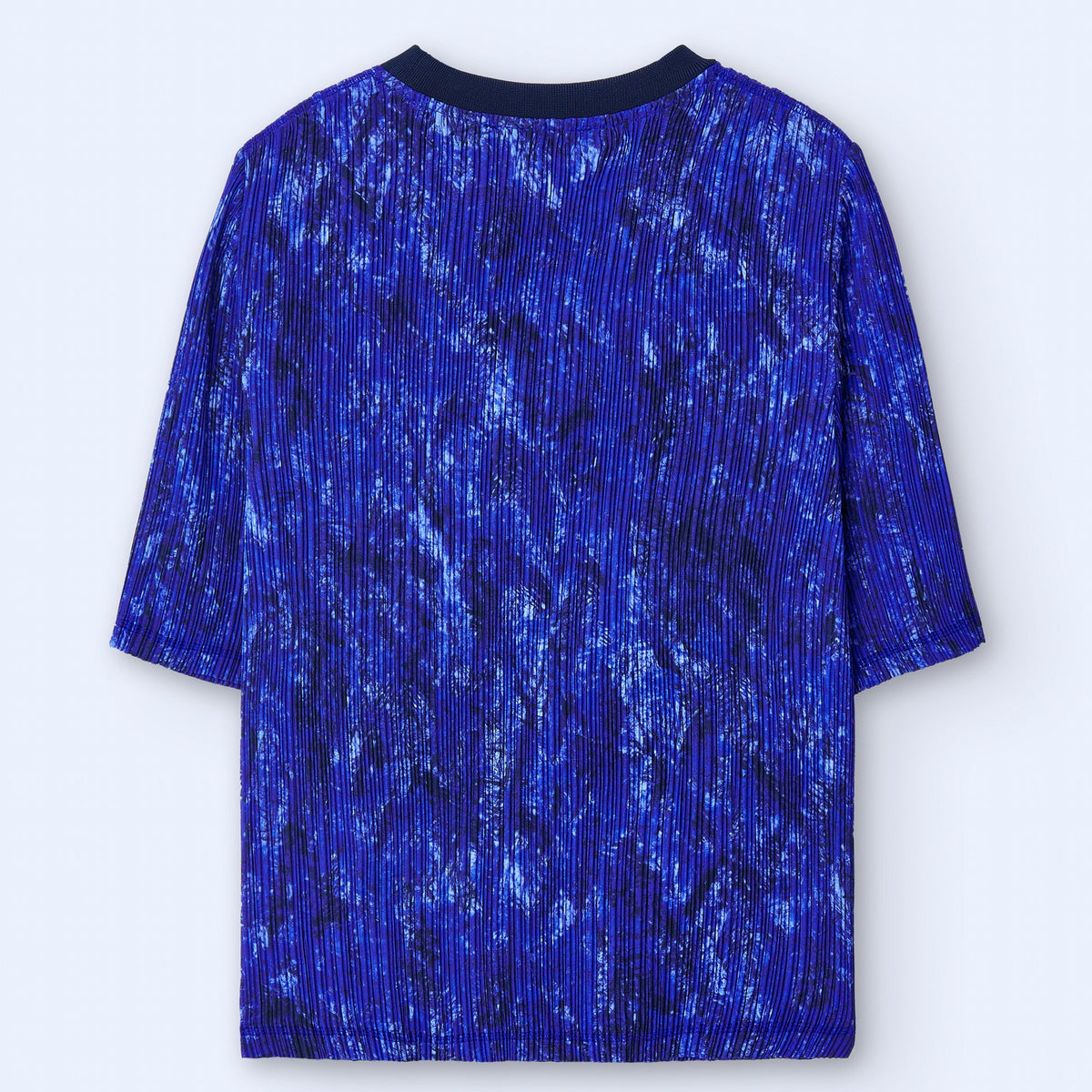 Crinkle Print Blue T-shirt