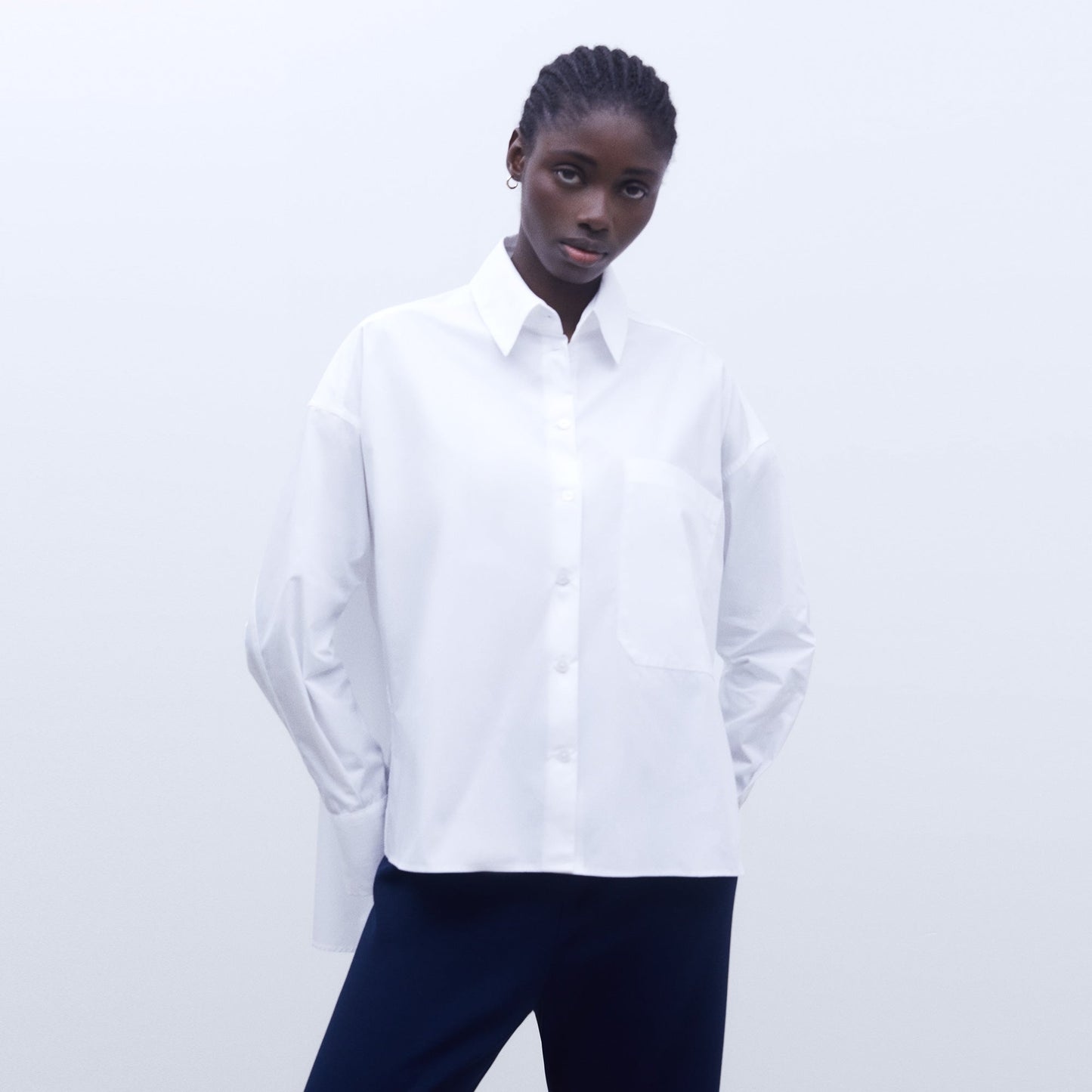 Oversize Cotton Shirt - White