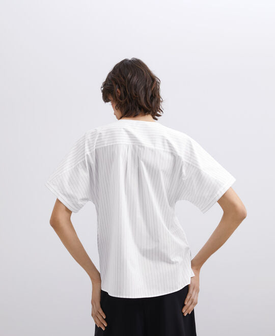 Women Shirt | White Print Organic Cotton Shirt by Spanish designer Adolfo Dominguez