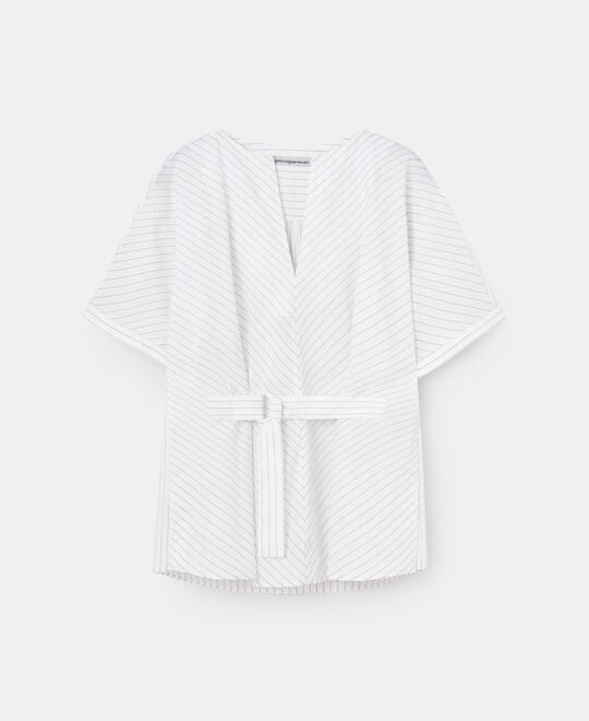White Print Organic Cotton Shirt