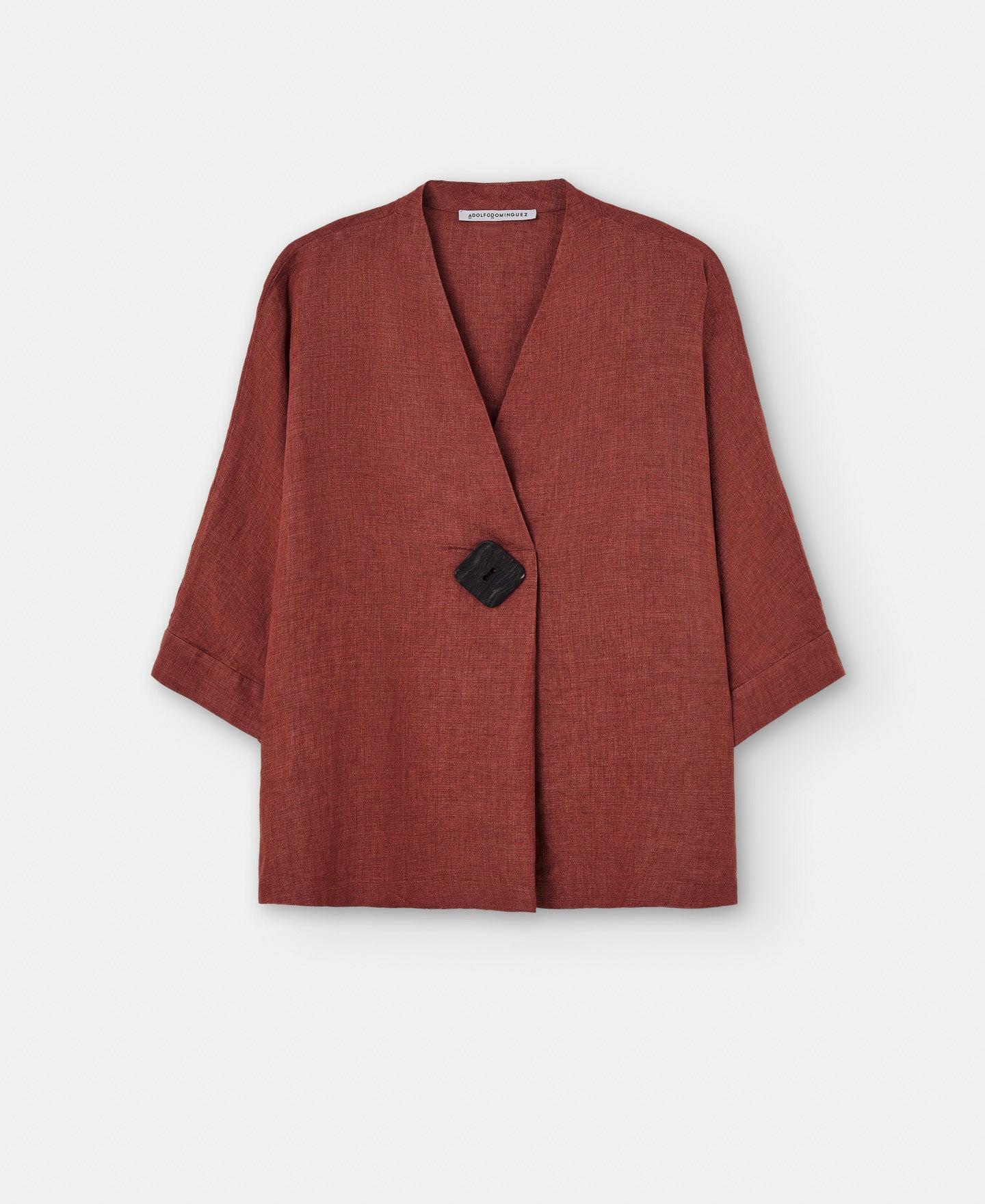 Tile Red European Responsible Linen Shirt