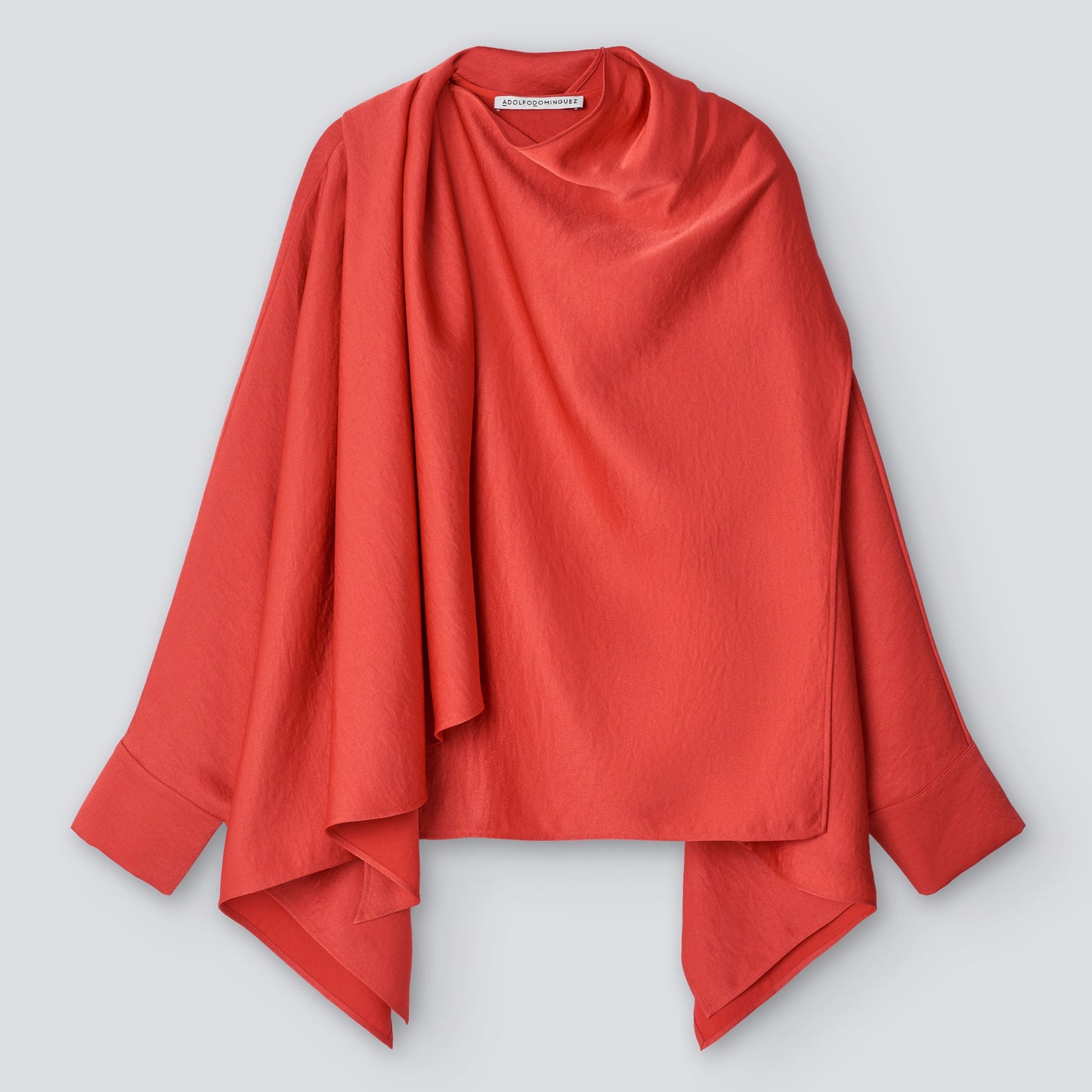 Coral Asymmetrical Shirt Front Piece