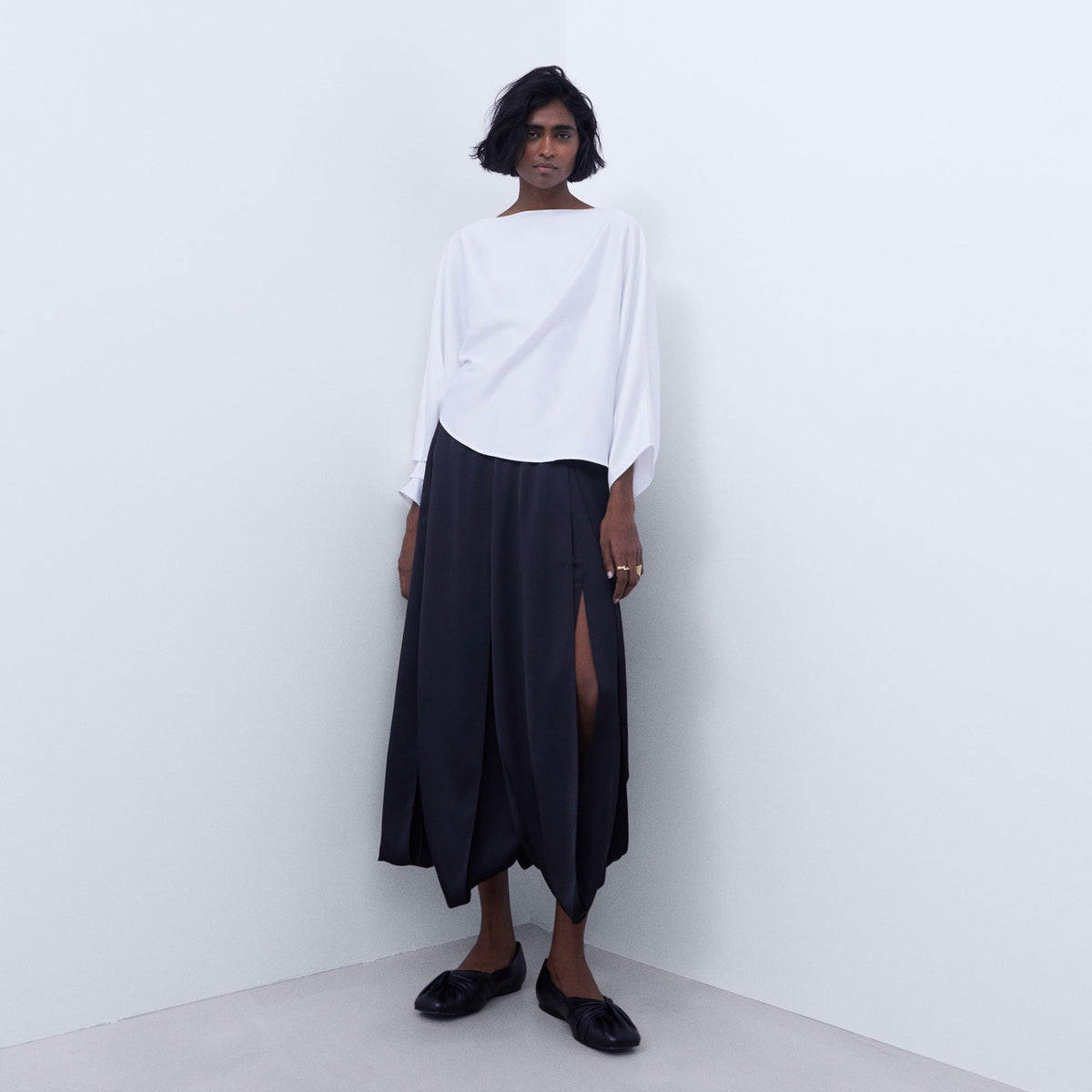 Asymmetric Japanese Sleeve Blouse