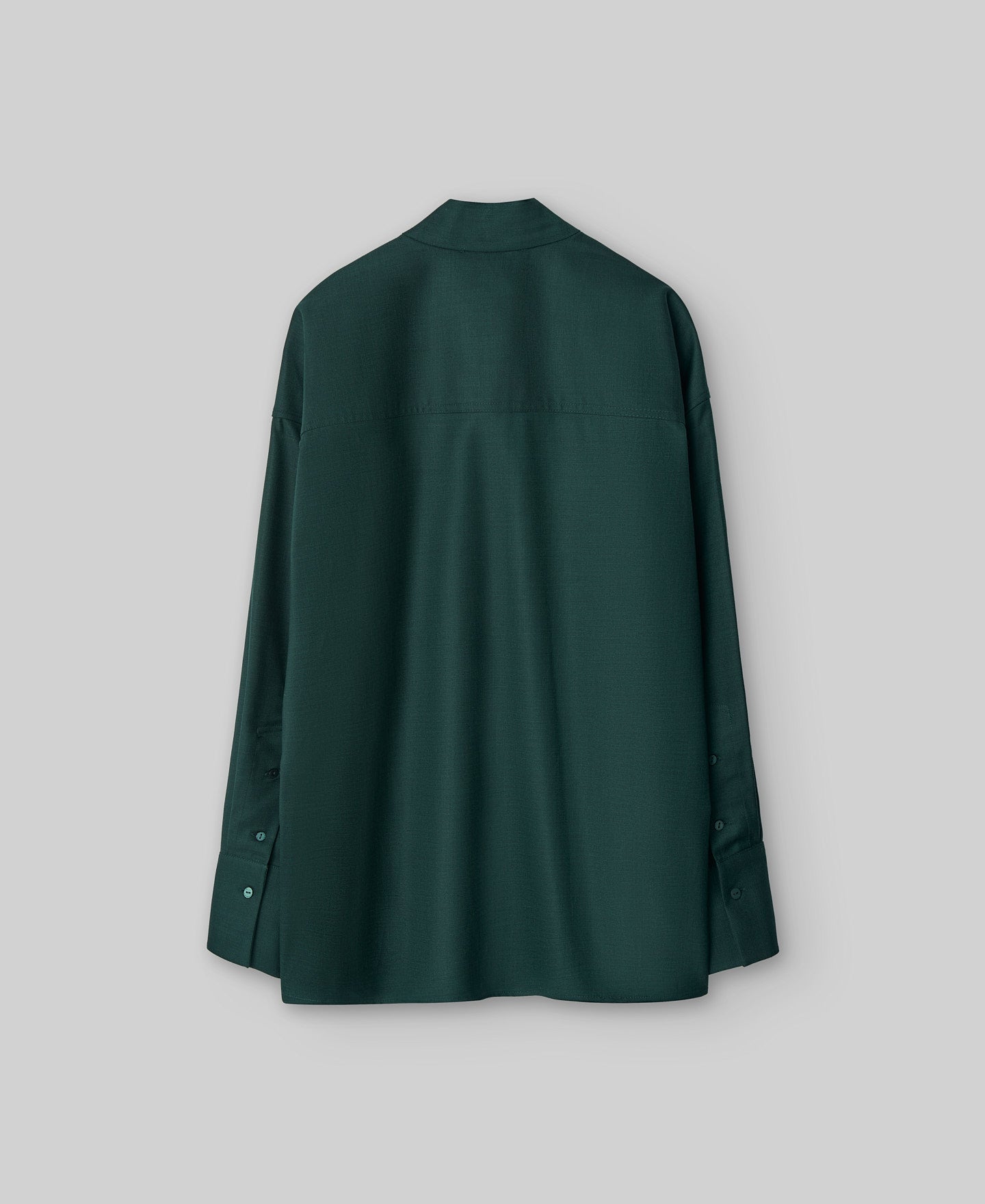 Dark green mandarin collar shirt woman in dark green