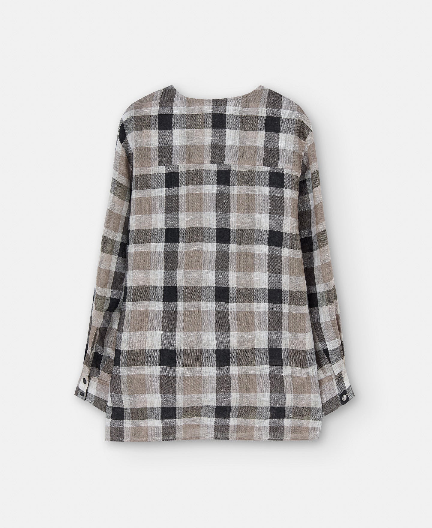 Black Check Linen Heron Check Shirt