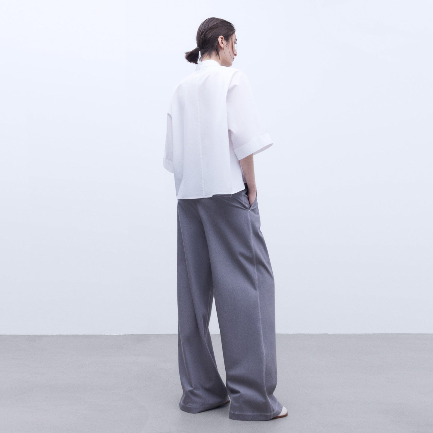 Luxury White Cotton Poplin Shirt