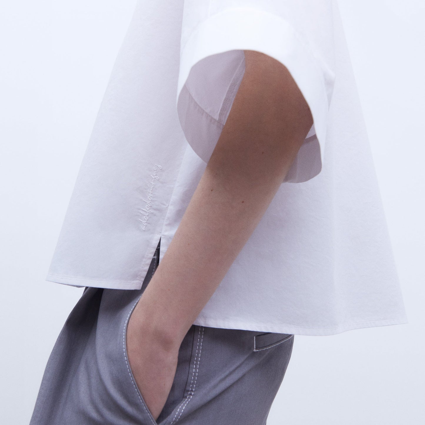 Luxury White Cotton Poplin Shirt