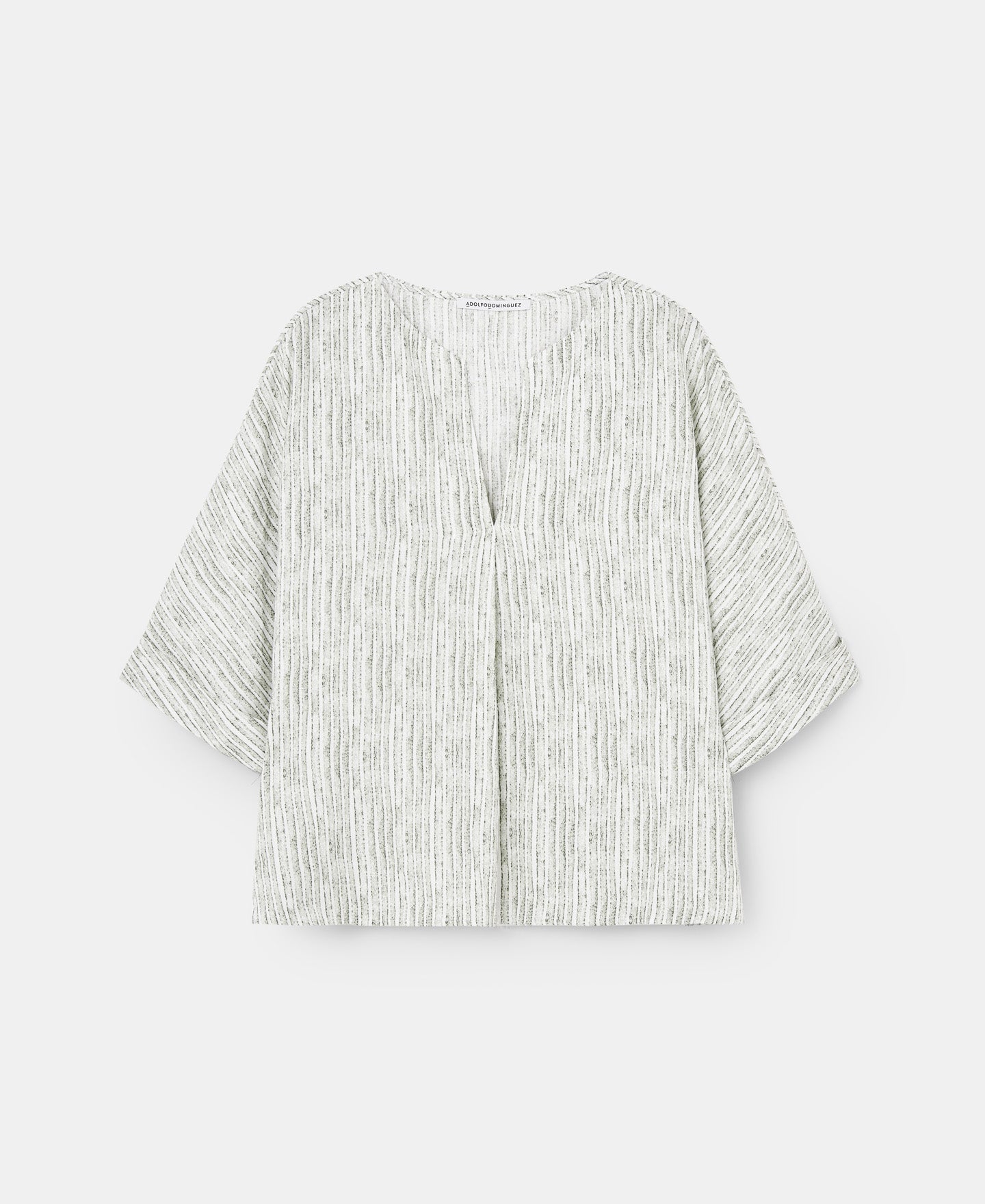 White Print Linen Printed Shirt