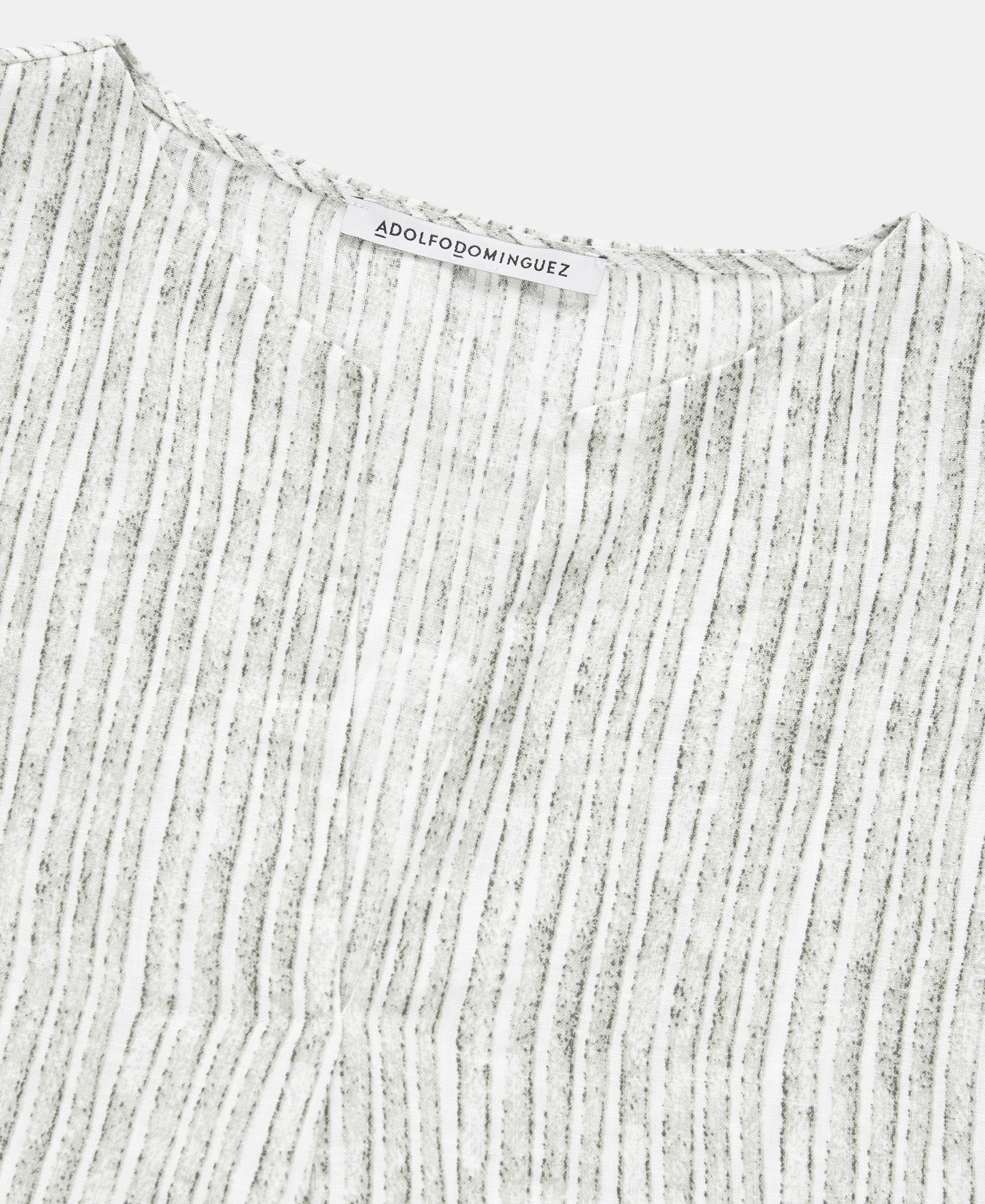 White Print Linen Printed Shirt