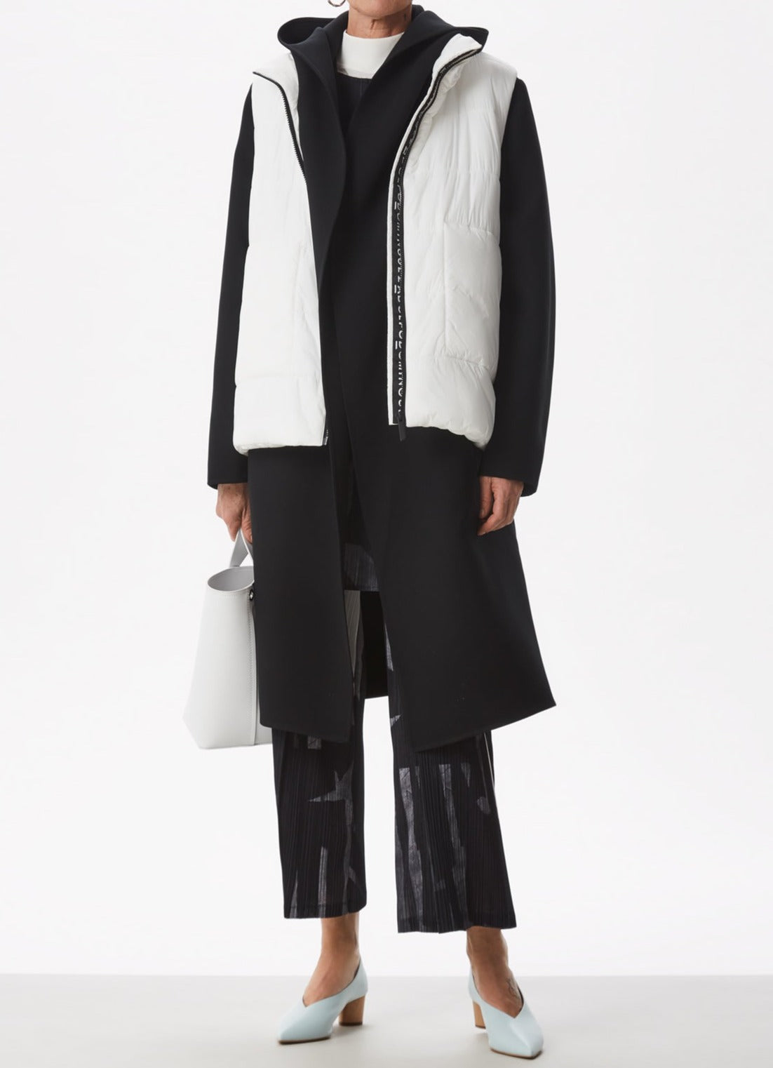 Grey Print Crinkle Shirt With French Sleeve