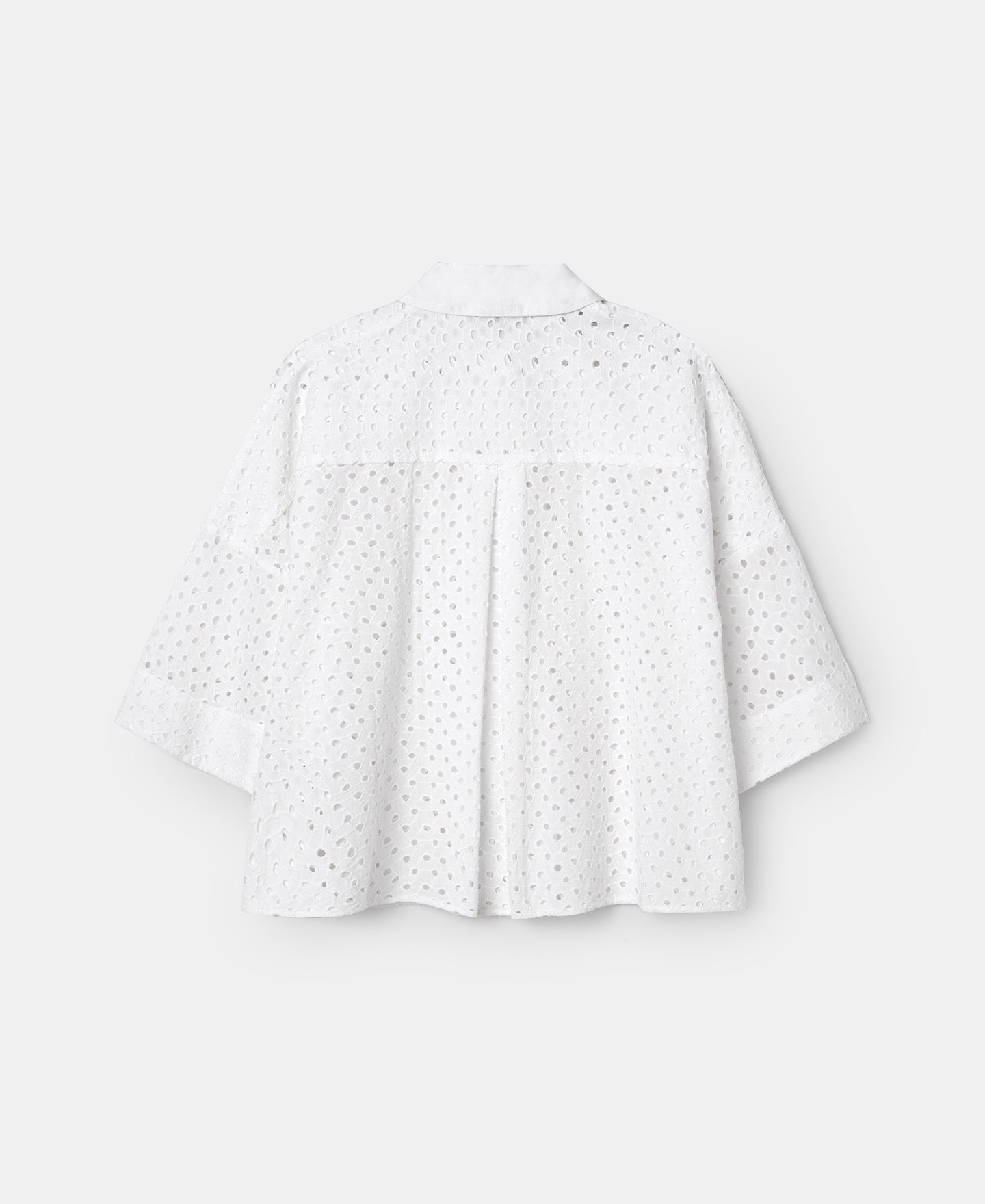 White Cotton Die-Cut Shirt
