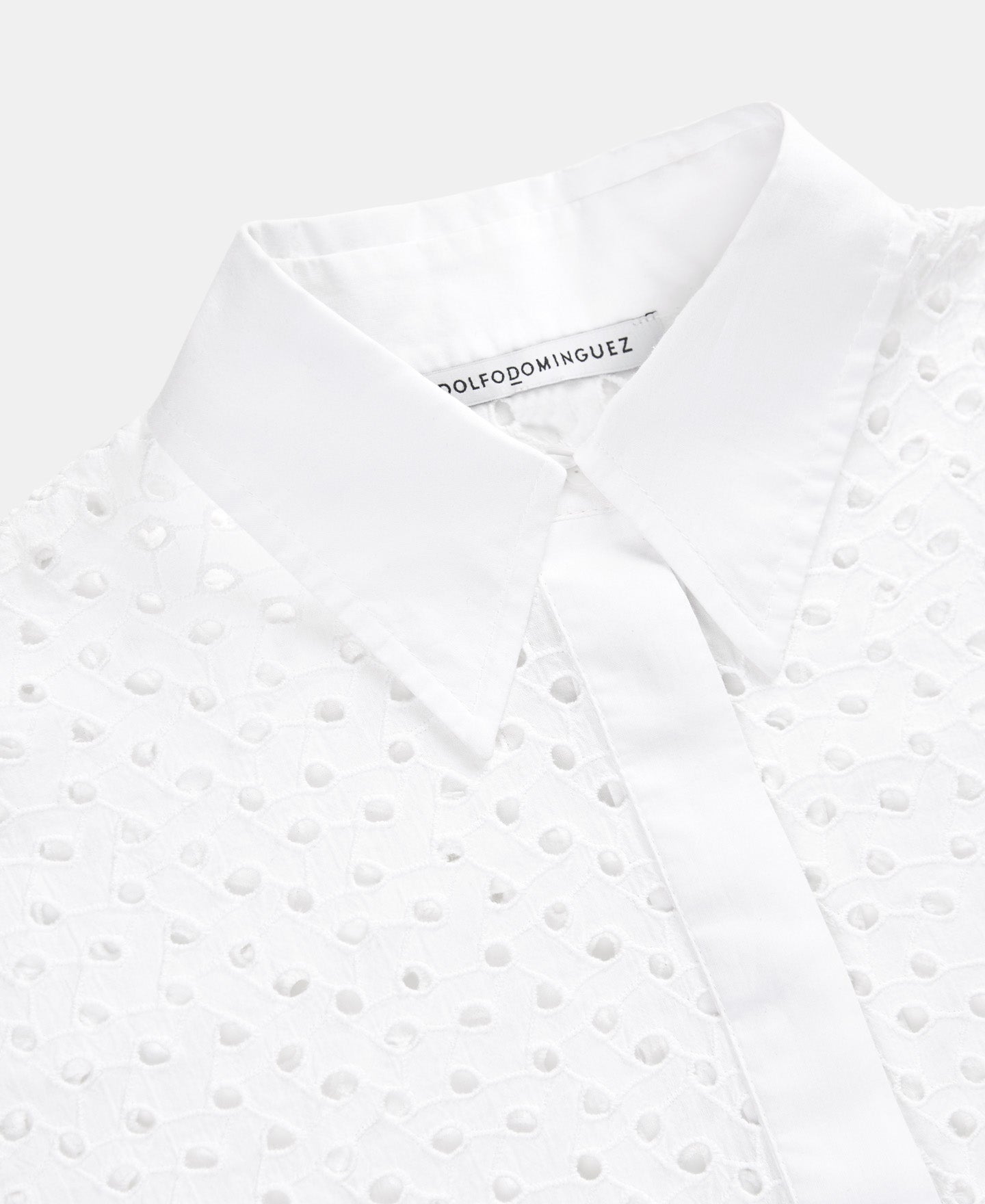 White Cotton Die-Cut Shirt
