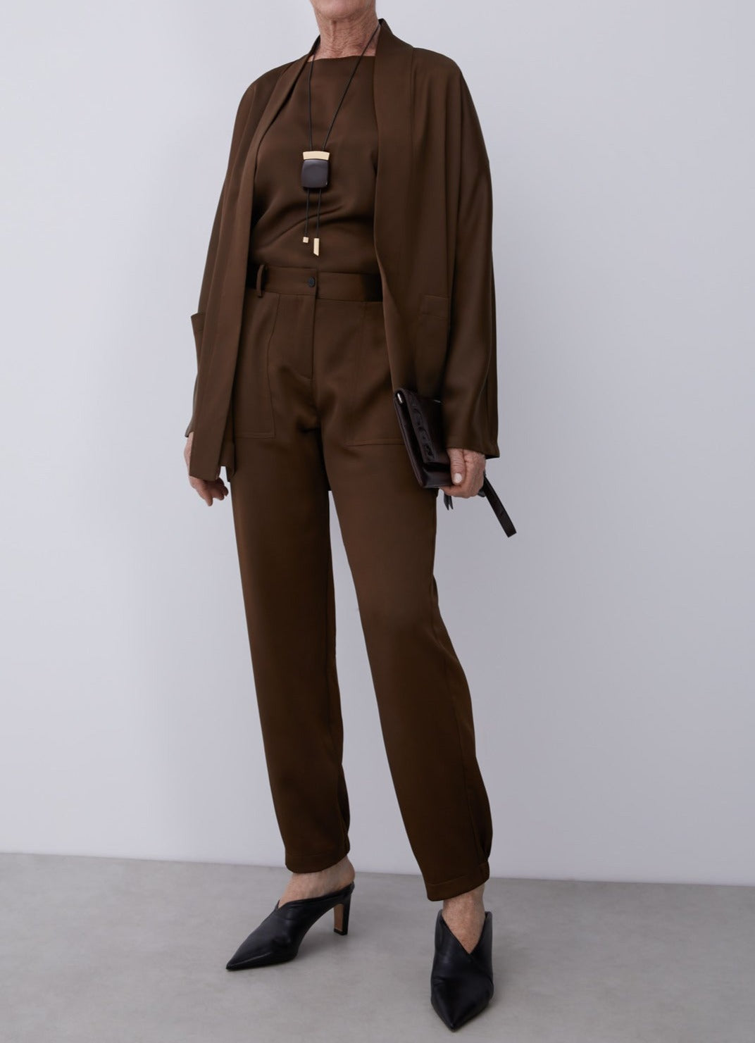 Green Blouse With Short Drop Sleeve