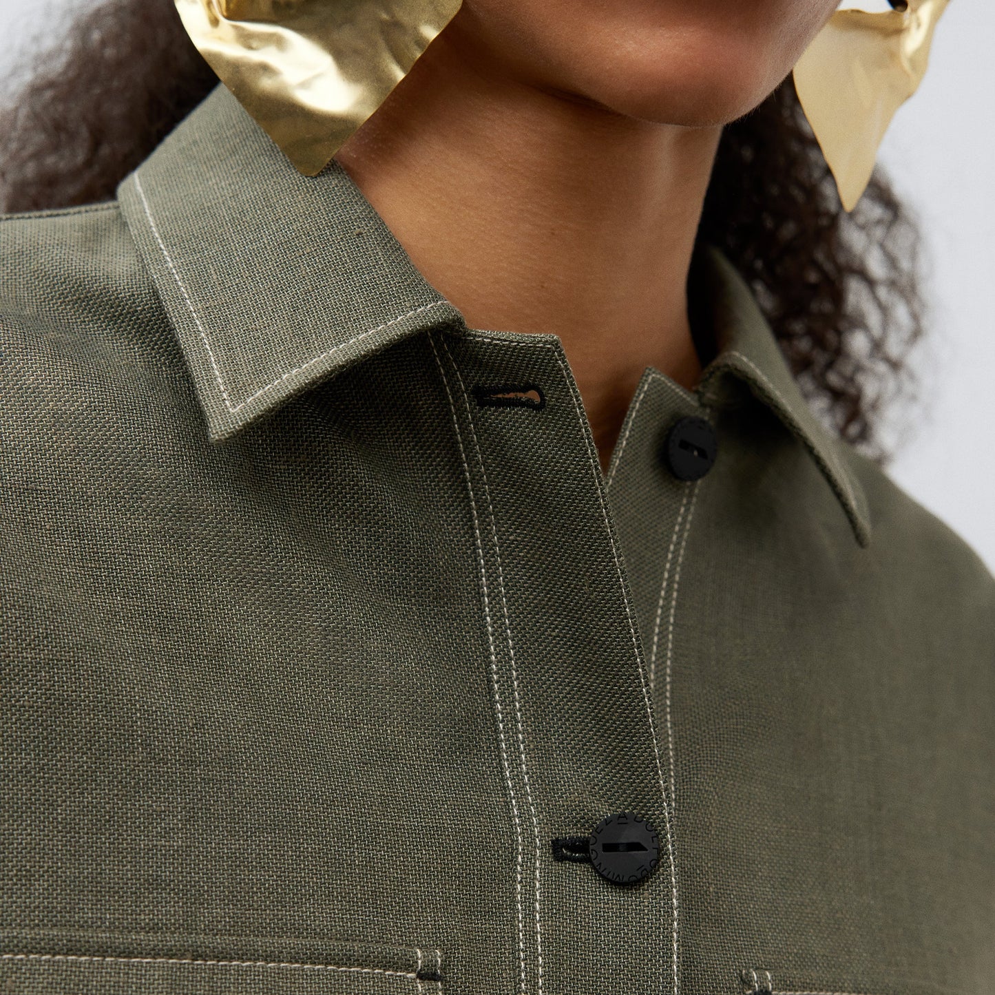 Green/Grey Short Overshirt