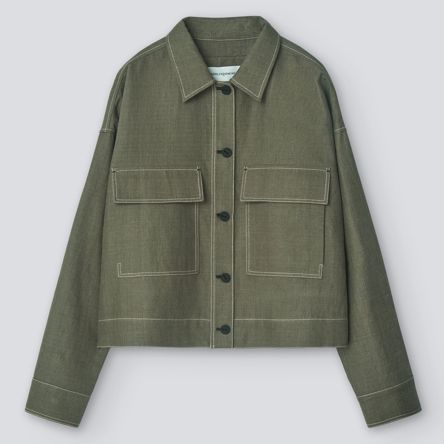 Green/Grey Short Overshirt
