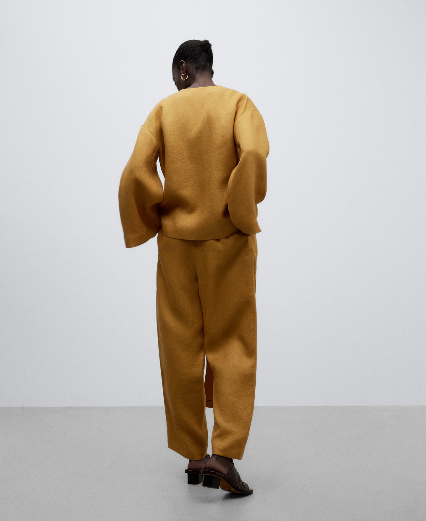 Yellow Turmeric European Linen Yellow Jacket