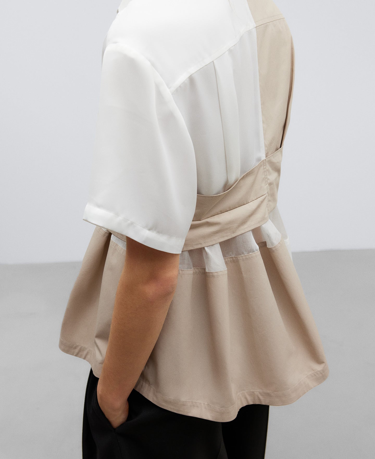 Unstructured Cotton Shirt for Women in Sand