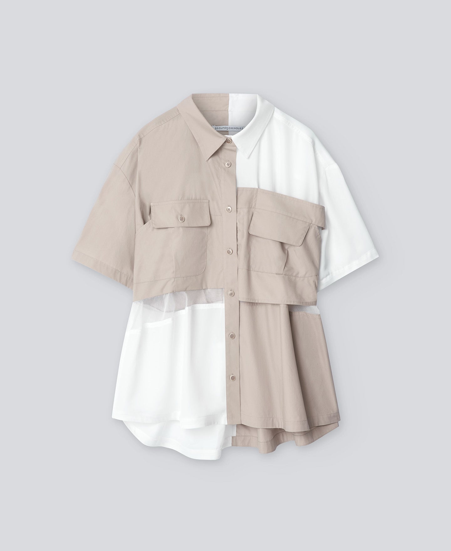 Unstructured Cotton Shirt for Women in Sand
