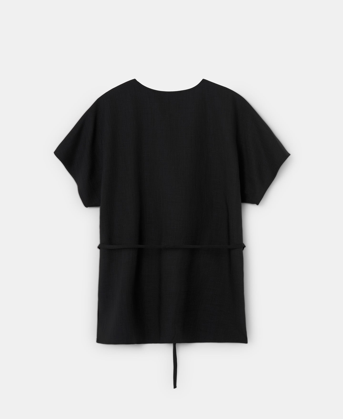 Black V Neckline Top With Belt