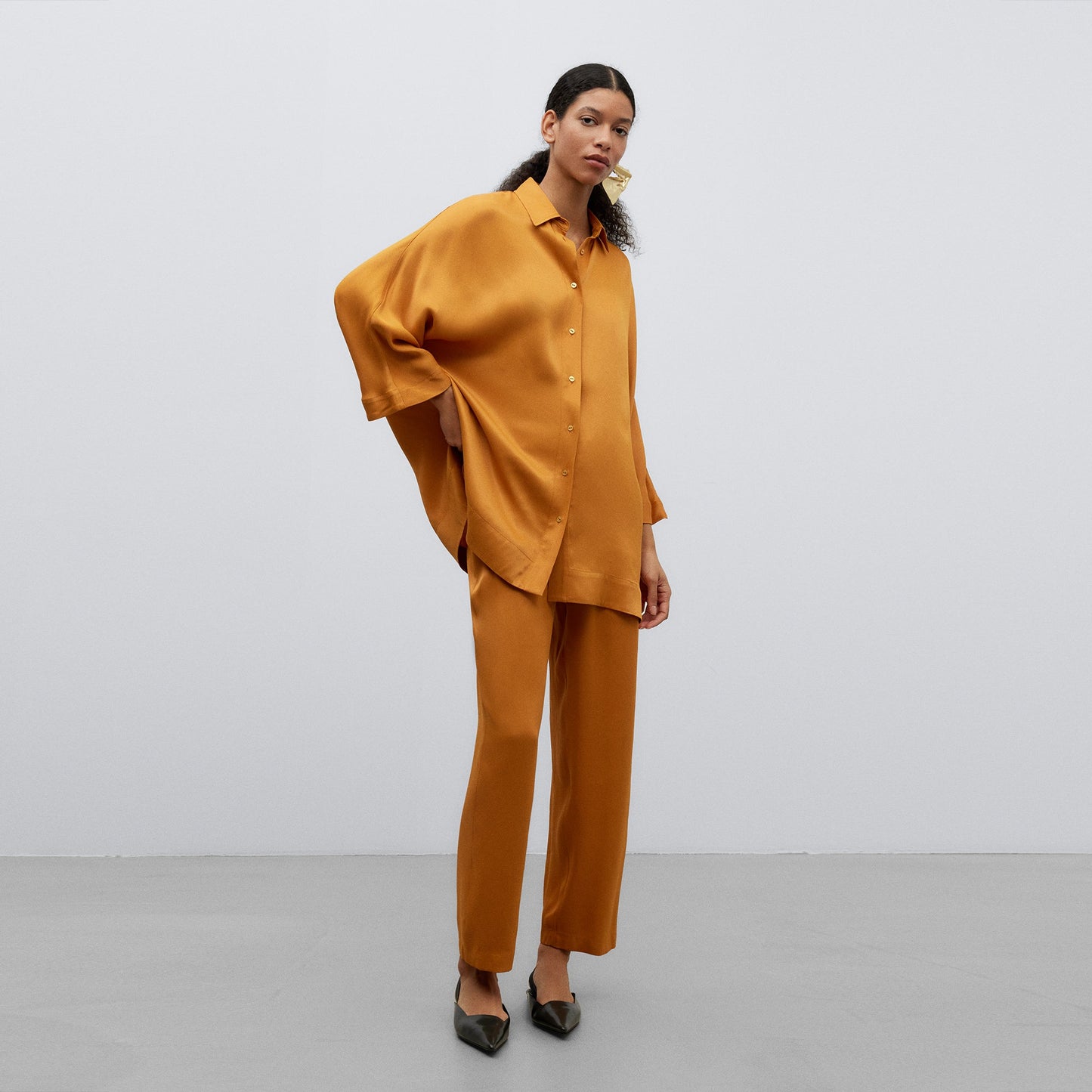 Dark Orange Orange Japanese Sleeve Shirt