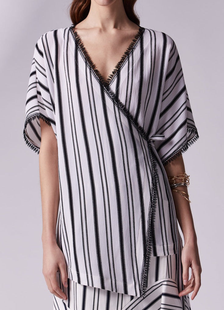 Short Sleeve Shirt With Stripe