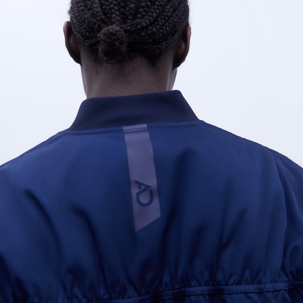 Navy Padded Bomber Jacket