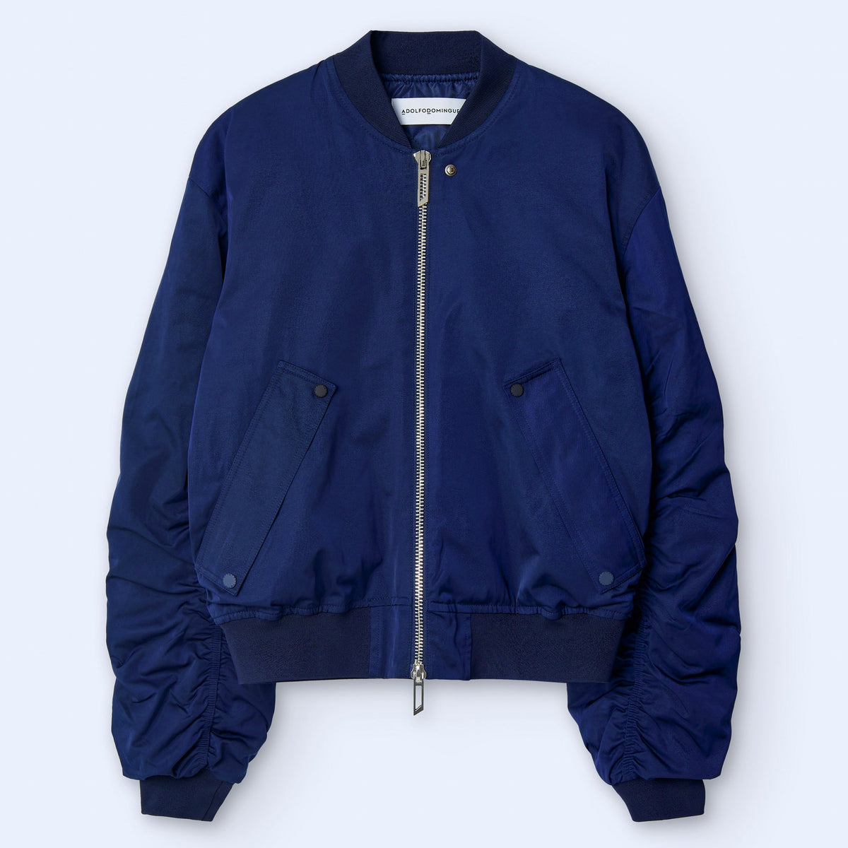 Navy Padded Bomber Jacket