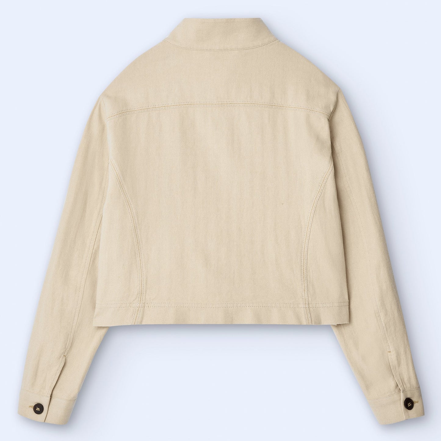 Yellow Cotton Linen Short Jacket