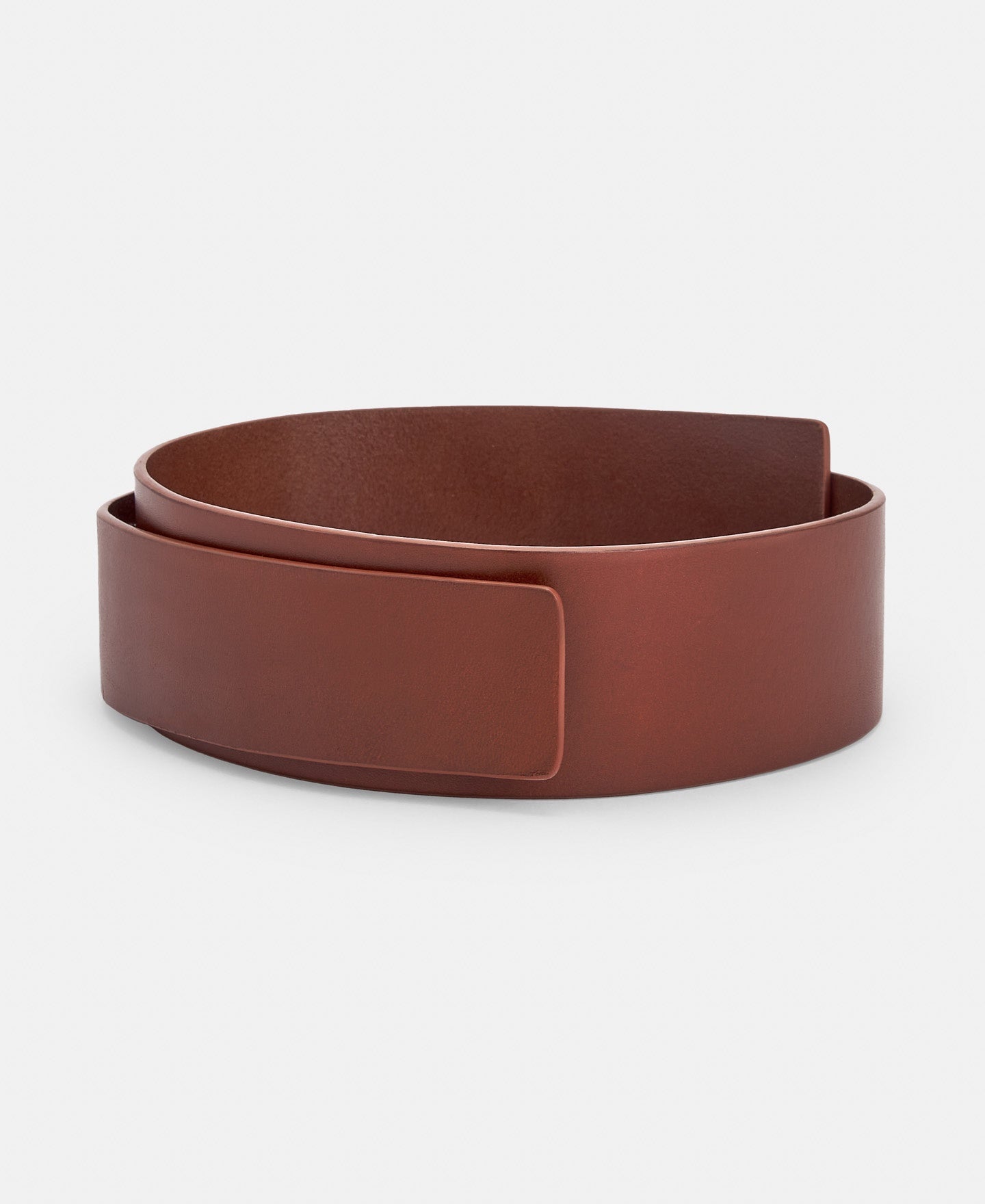 Camel Asymmetrical Sash In Vachetta
