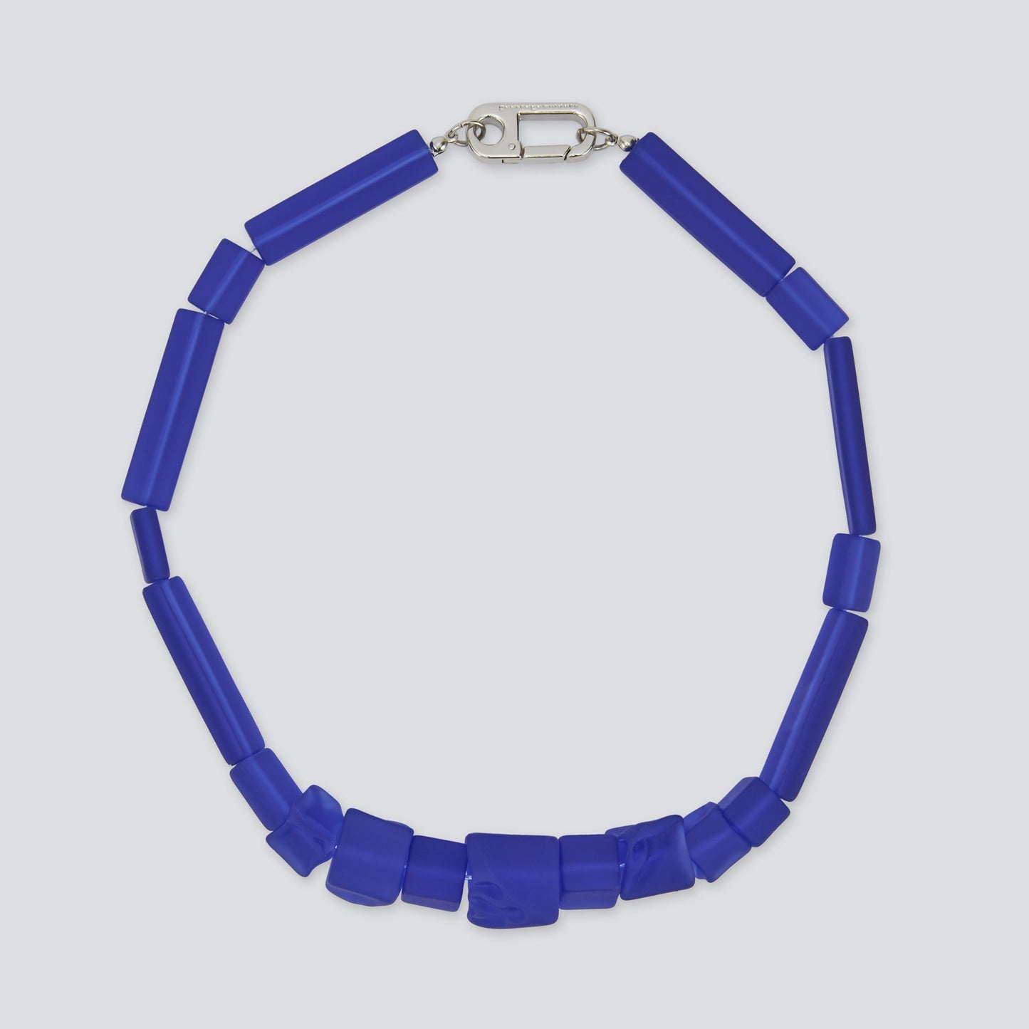 Ink Blue Irregular Resine Cubes Necklace