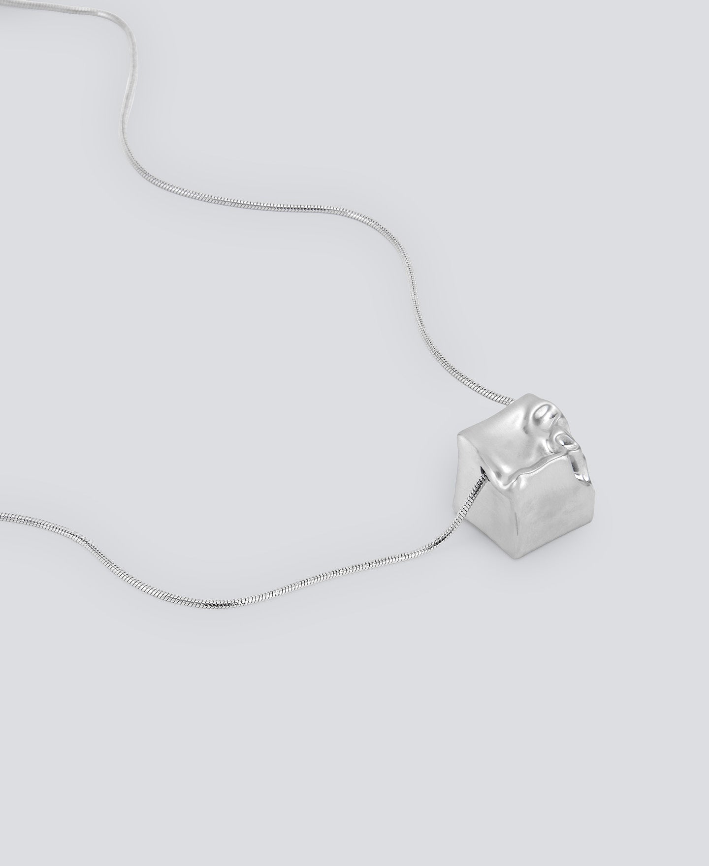 Silver Color Dices Motif Necklace