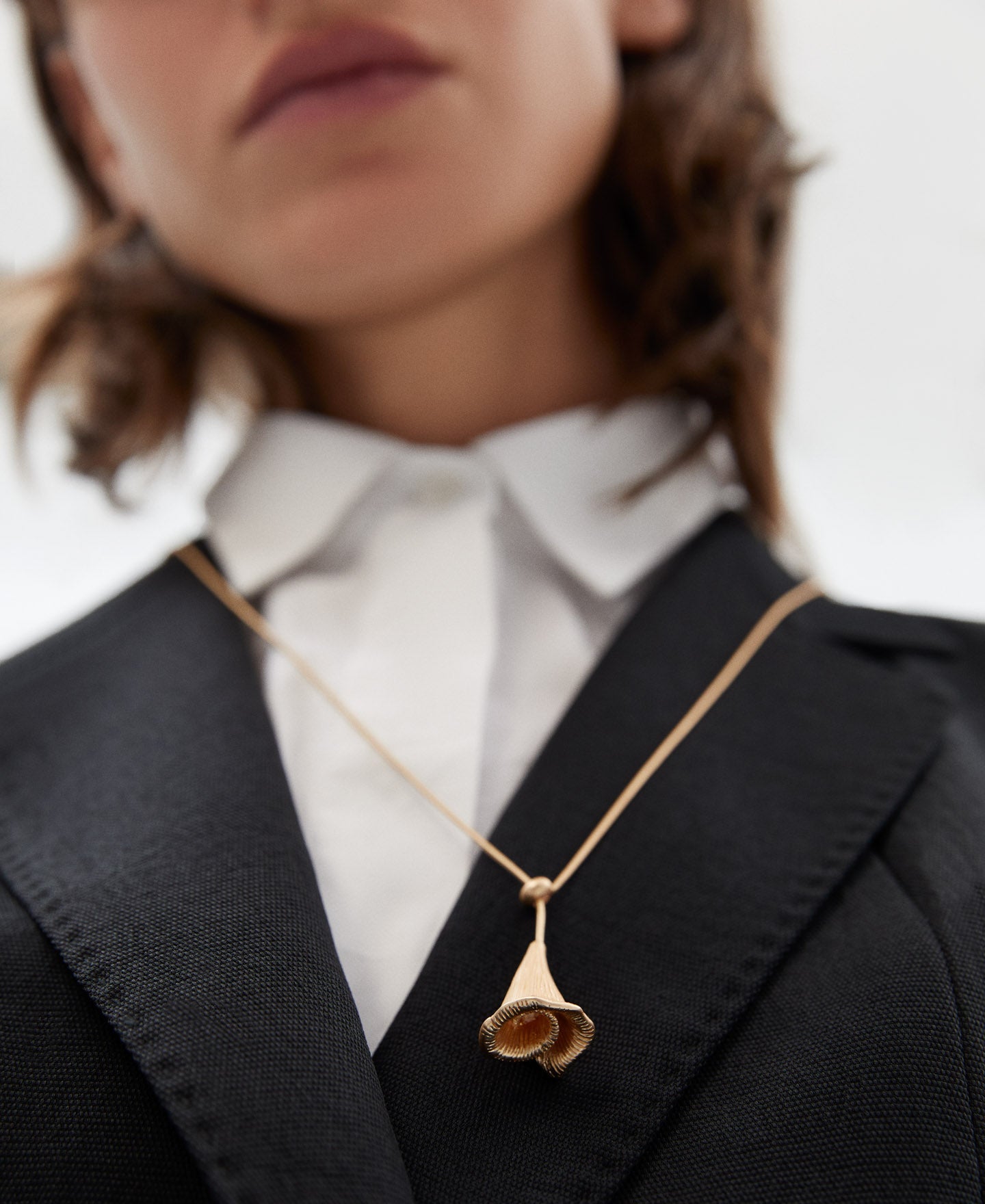 Gold Metal Flower Pendant