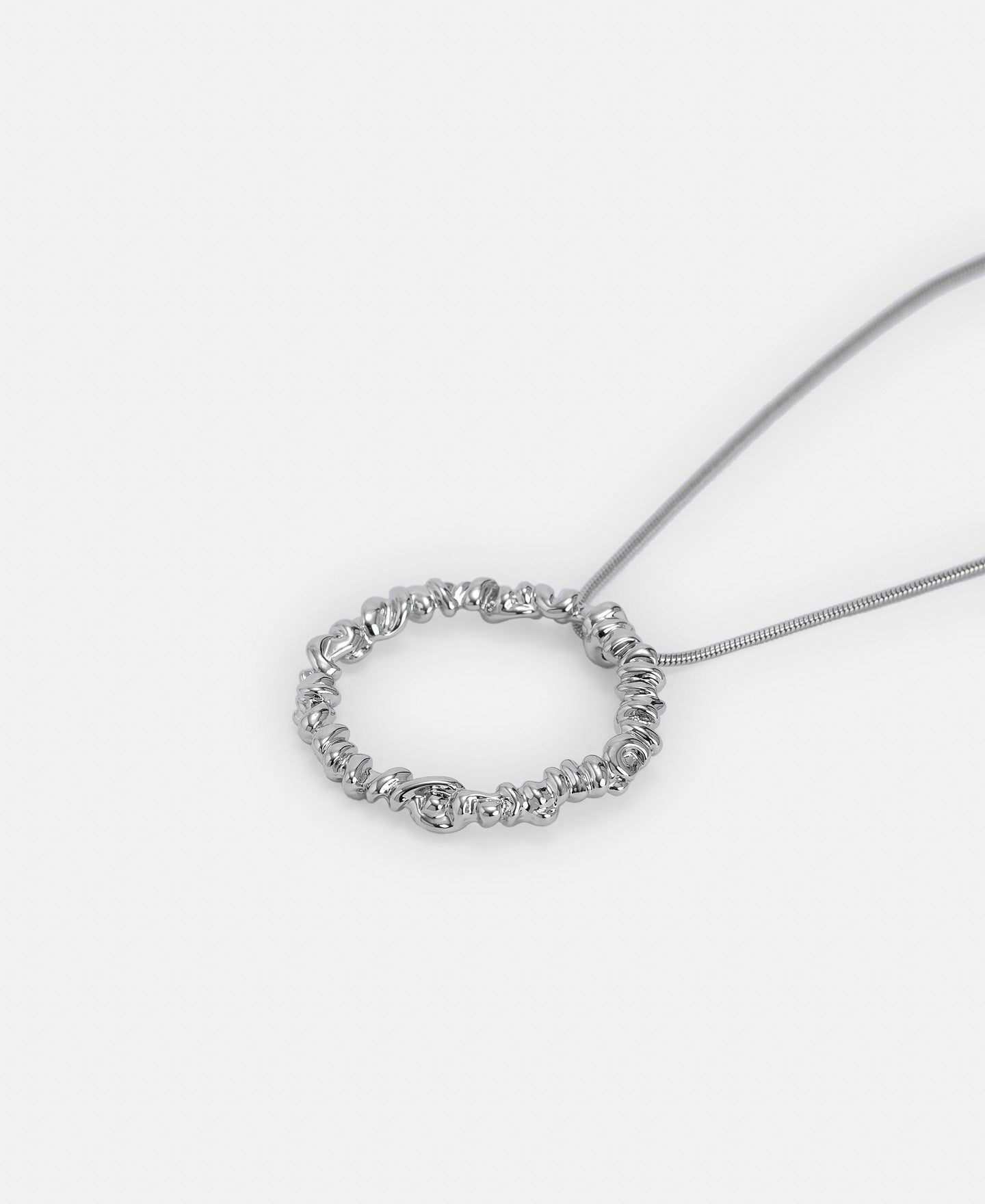 Silver Zinc Plaited Motif Pendant