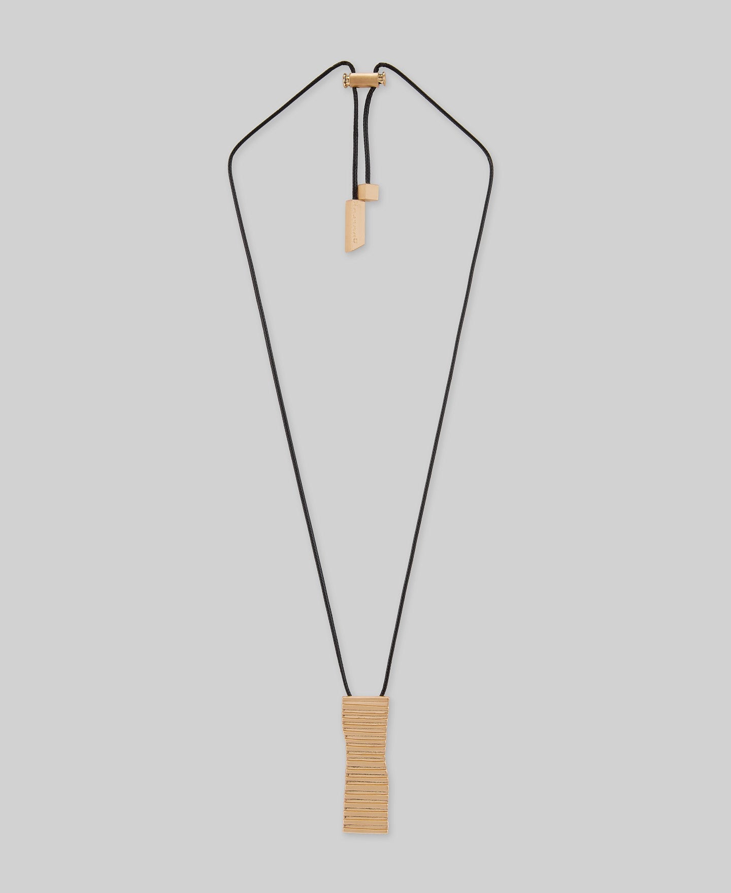 Gold piece with grooves necklace woman in gold