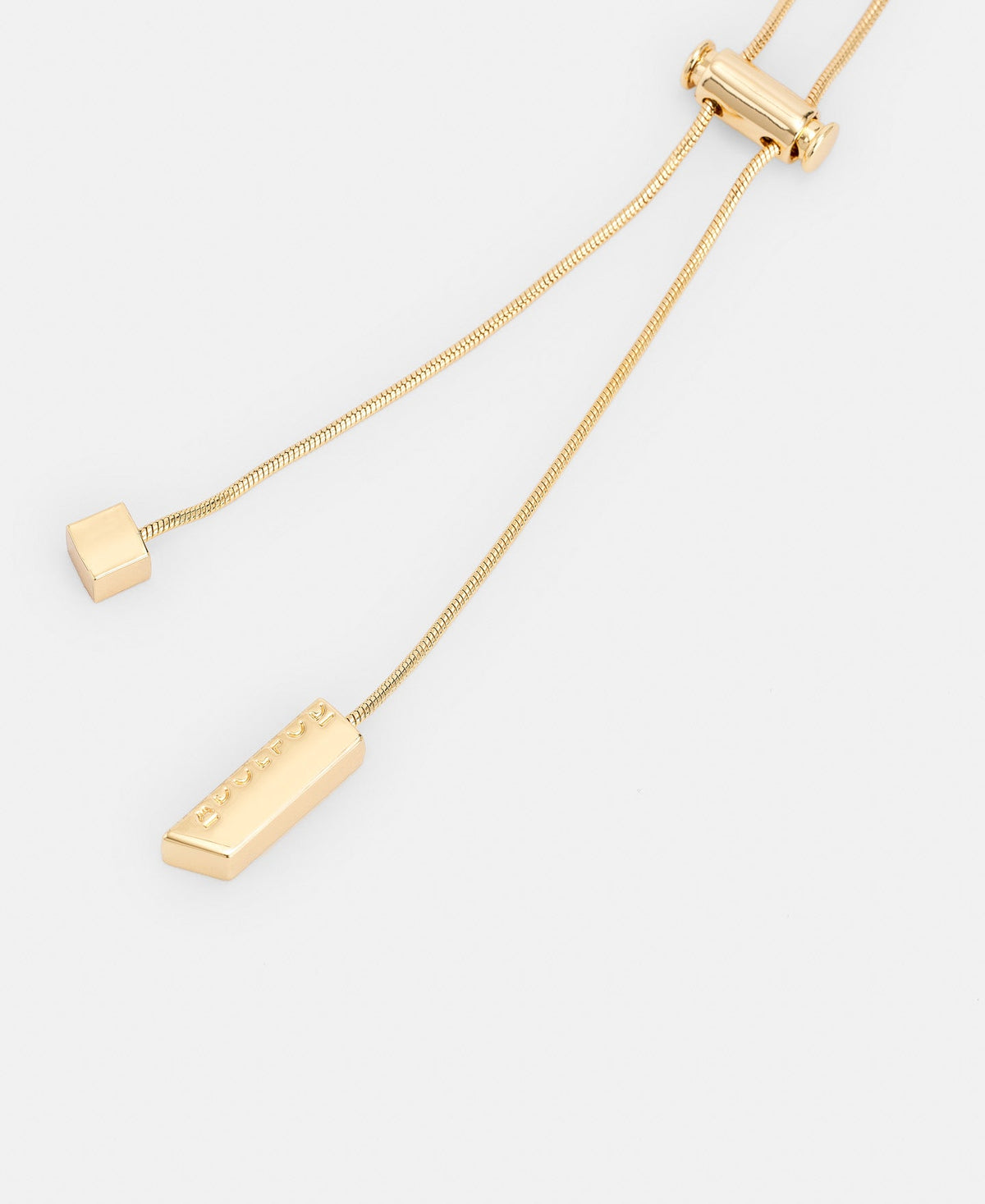 Gold Zinc And Brass Triangular Necklace