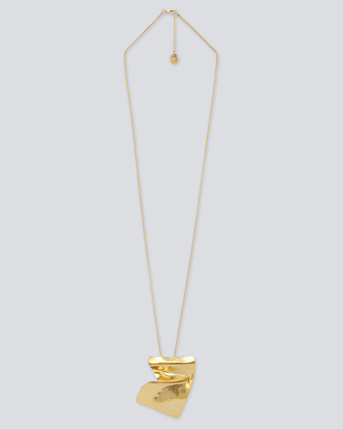 Gold Crumpled Paper Motif Necklace