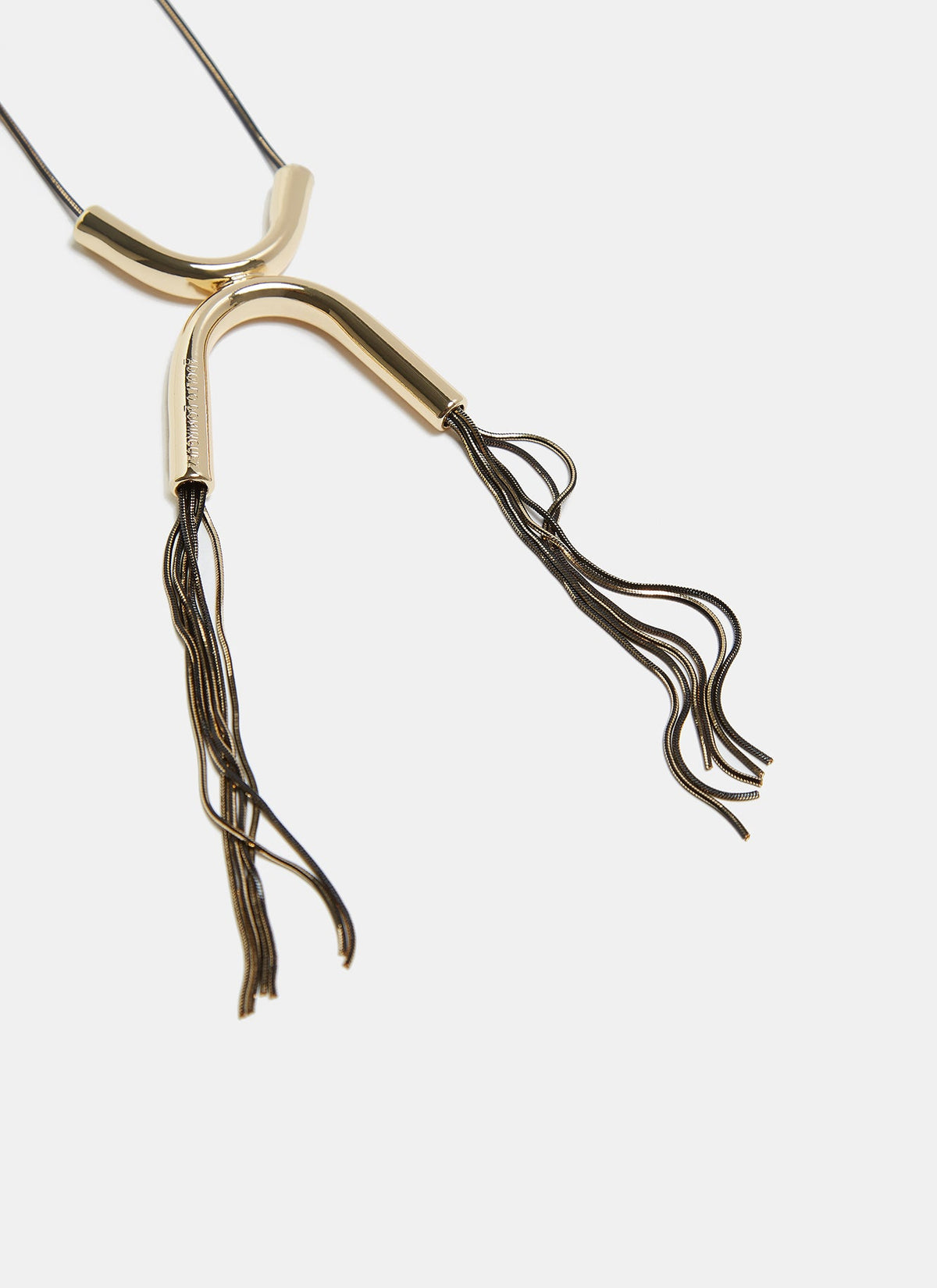 Long Necklace With Fringed Pendant
