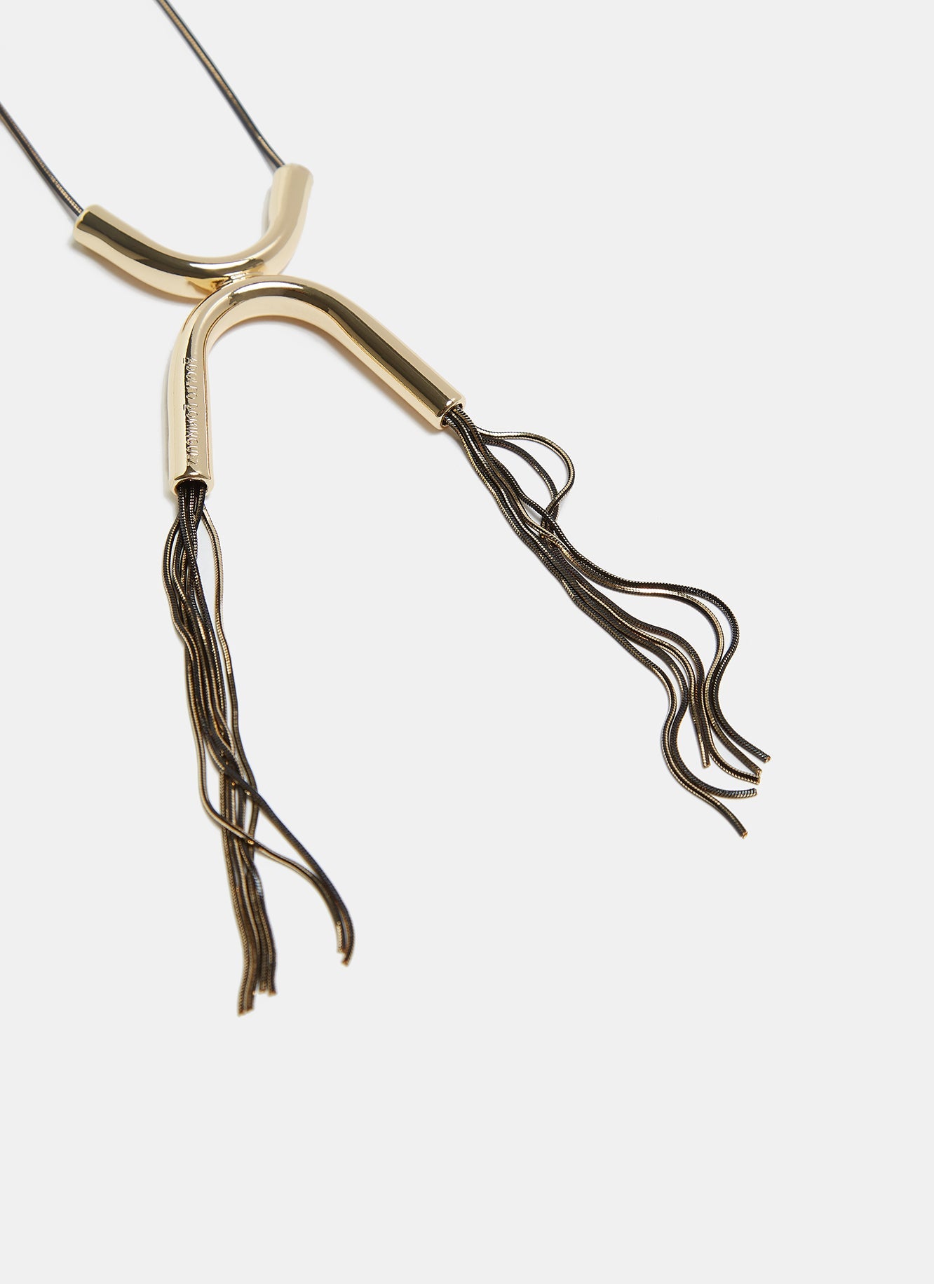 Long Necklace With Fringed Pendant