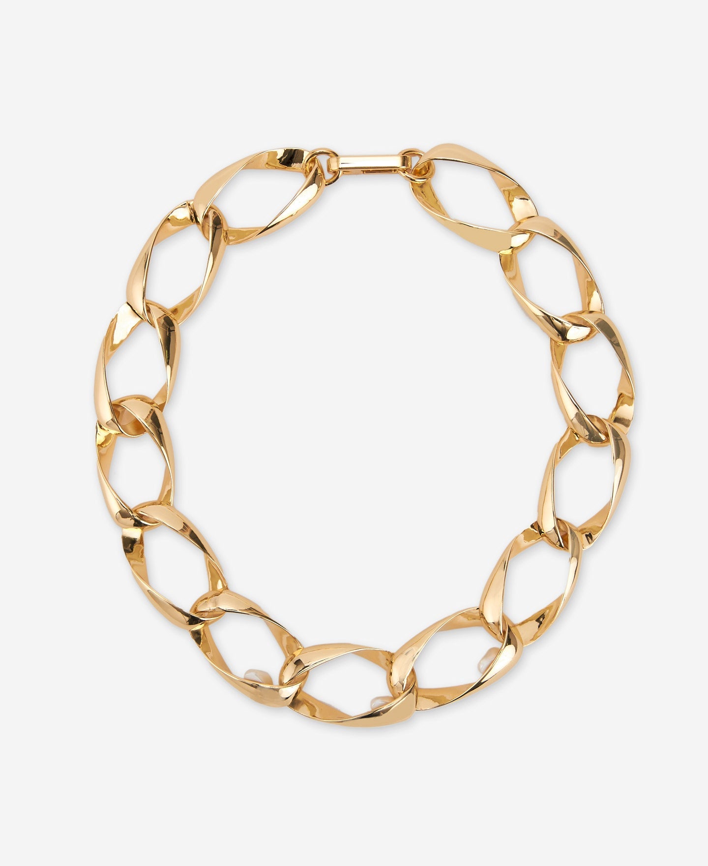 Synthetic Pearl Links Necklace