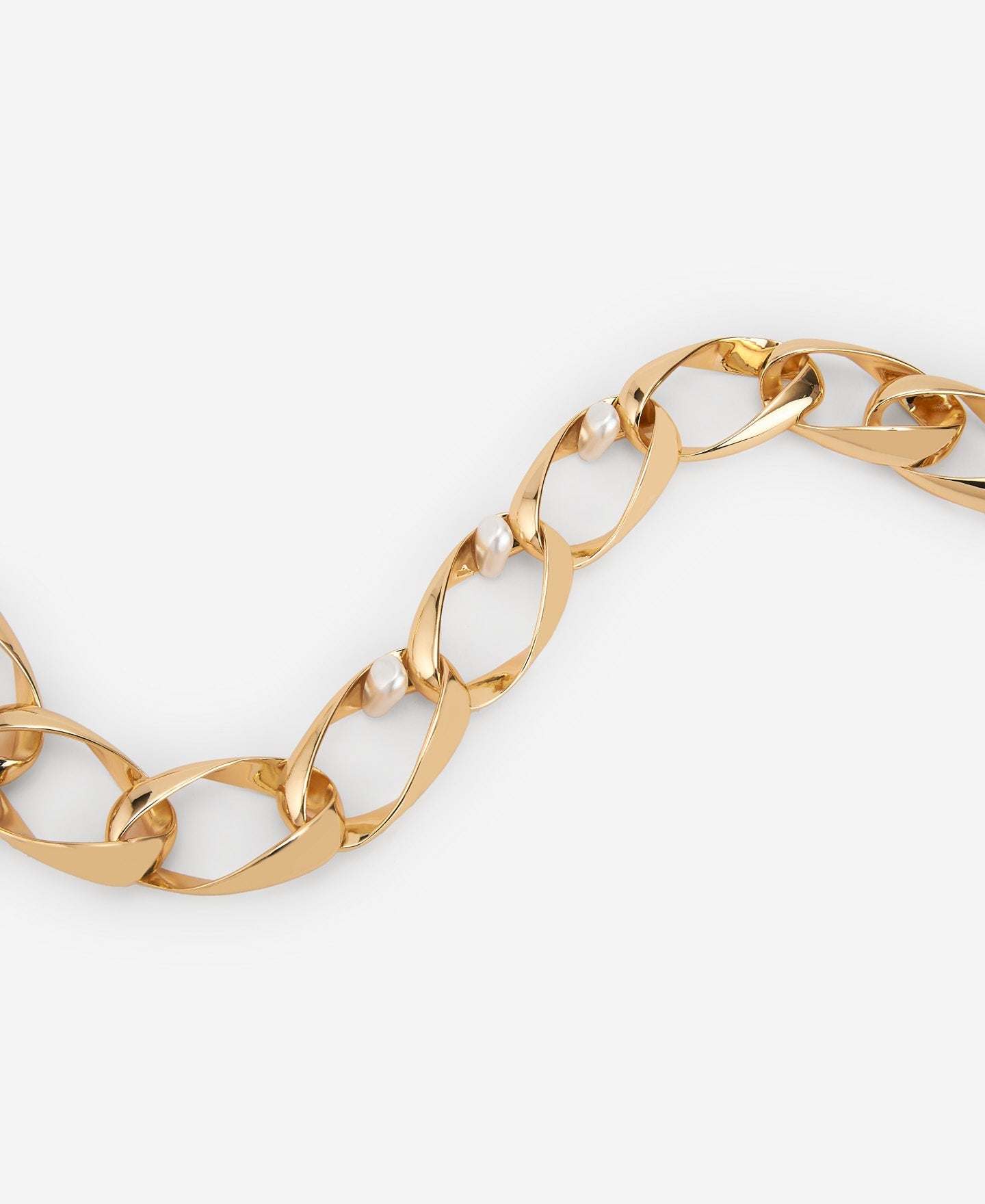 Synthetic Pearl Links Necklace