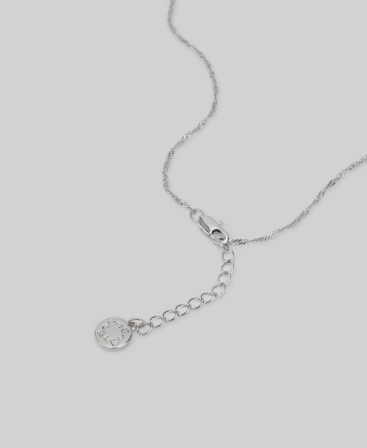 Chain necklace with natural pearl woman in silver color
