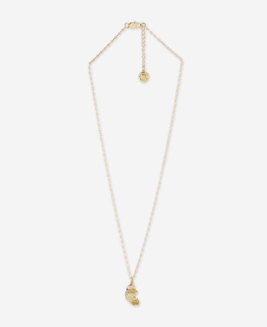 Garza Motif Pendant With Metallic Chain