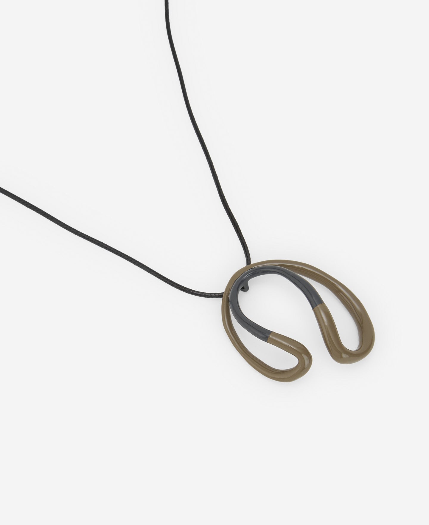 Grey/Brown Two-Coloured Pendant In Zinc