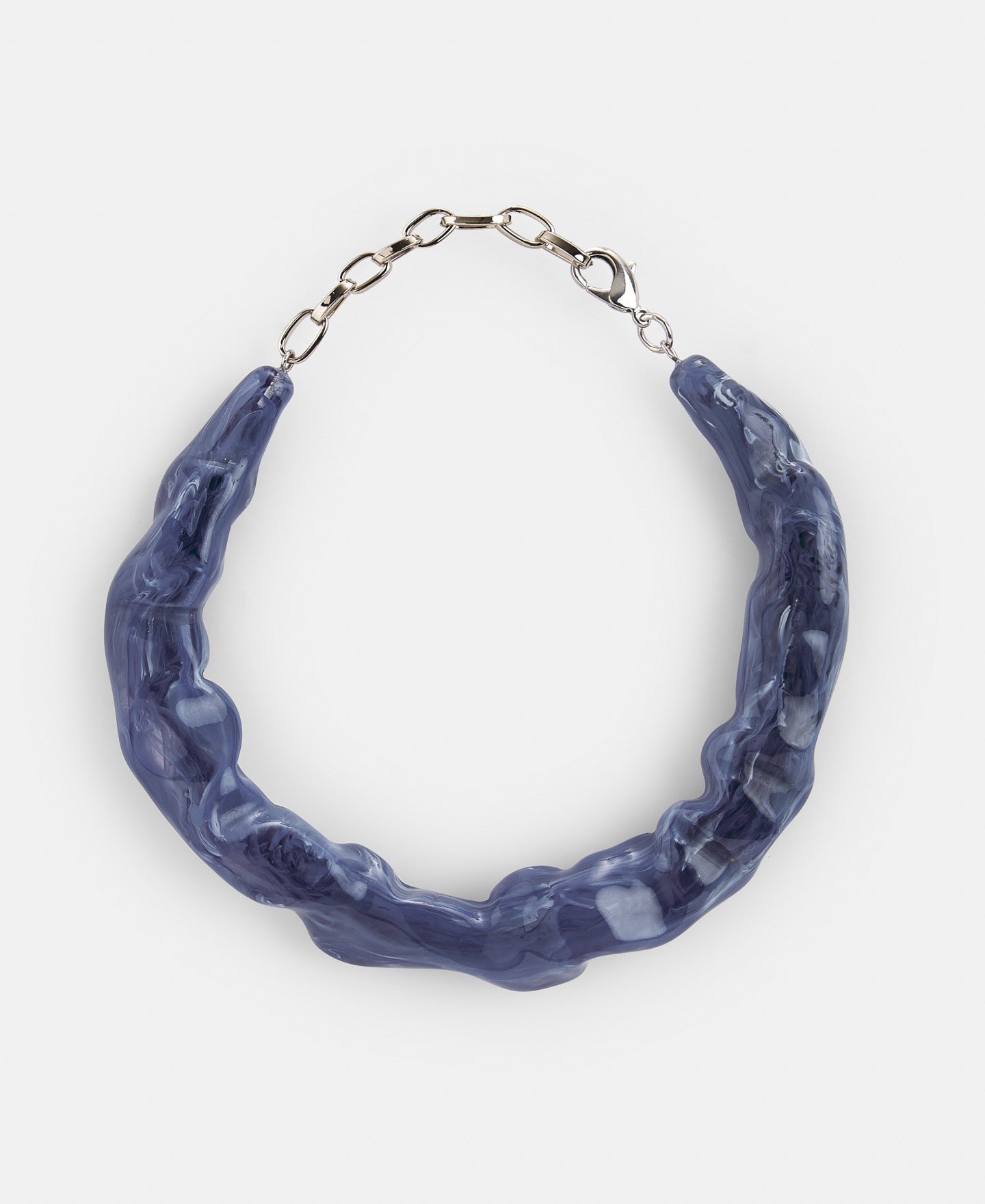 Blue Resin Volumetric Necklace